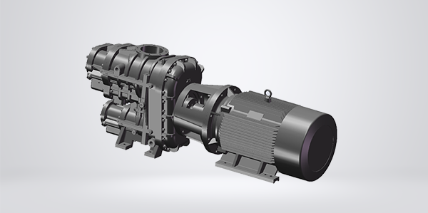 The first generation of two-stage compression screw air-end and motor on the market